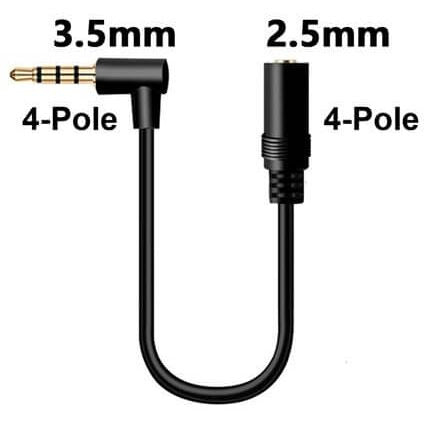 3.5mm Male to 2.5mm Female 4-Pole Cable Adapter-PanoSociety