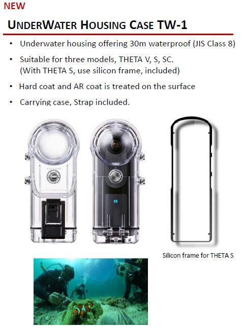 Ricoh Theta Underwater Housing TW-1 JIS Class 8 360 Degree for Theta V, SC a S Cameras 360 Panoramic Cameras - Accessories - Bags Ricoh 