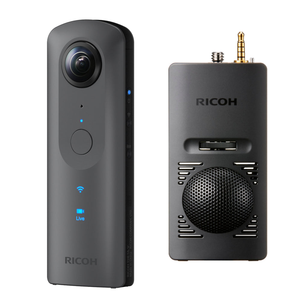 Ricoh Theta V 360 Camera + Extras, 4k video, 2x12 MPix photo